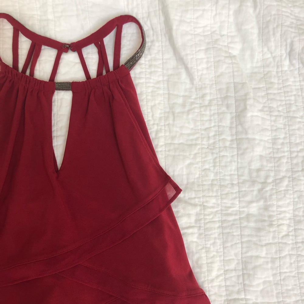 NWT WHBM Luscious Tiered Date Top